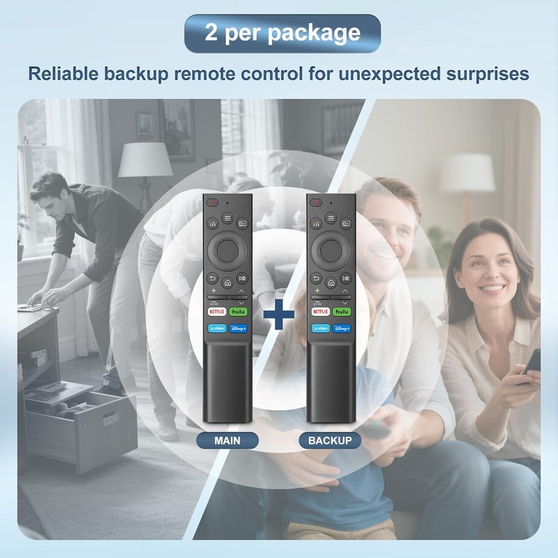 Angrox 【Pack of 2】 Universal Replacement Remote Control for Samsung TVs - Compatible with The Frame QLED OLED UHD 4K/8K Smart TVs & Monitor Series - Image 5